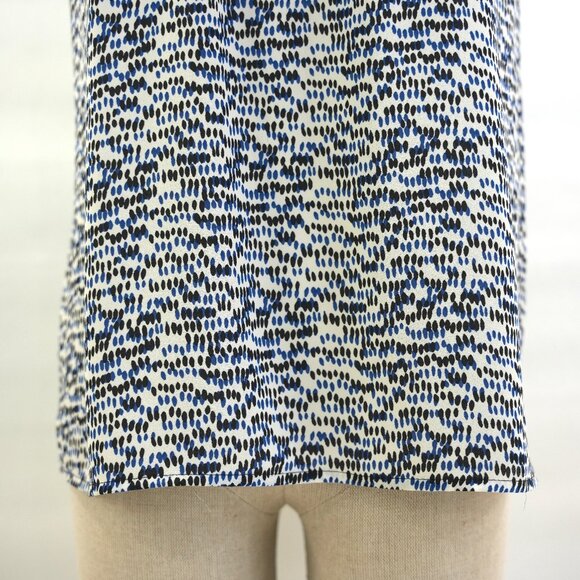 Ann Taylor Loft Women's Camisole Tie Front Blue White Black Size Medium Petite - Picture 3 of 13